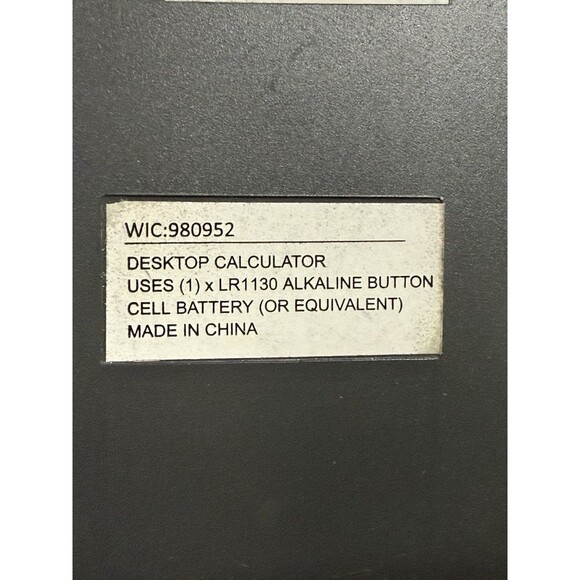 Wexford Desktop Calculator Cell Battery Solar Powered Silver Gray - Picture 7 of 7